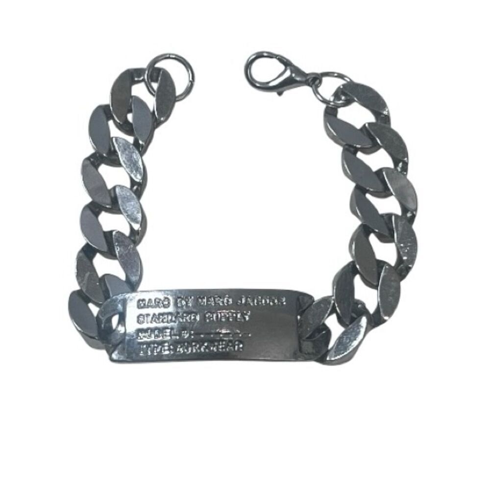 Marc by Marc Jacobs Standard Supply ID Silver Tone Chunky Streetwear Bracelet